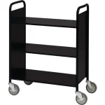 demco® iron horse® booktrucks, 3 flat shelves