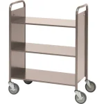 demco® iron horse® booktrucks, 3 flat shelves