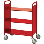 demco® iron horse® booktrucks, 3 flat shelves