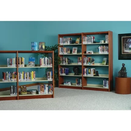 demco® liberation™ wood & steel library shelving