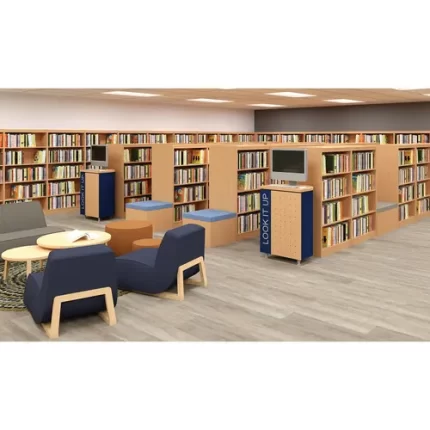 demco® libracraft® wood library shelving single faced