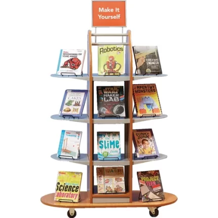 demco® mobile 4 sided book displays