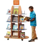 demco® mobile 4 sided book displays