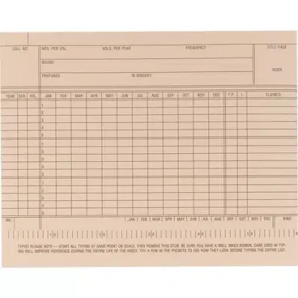 demco® record checking cards