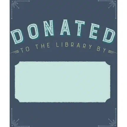 demco retro bookplate donated to the library by