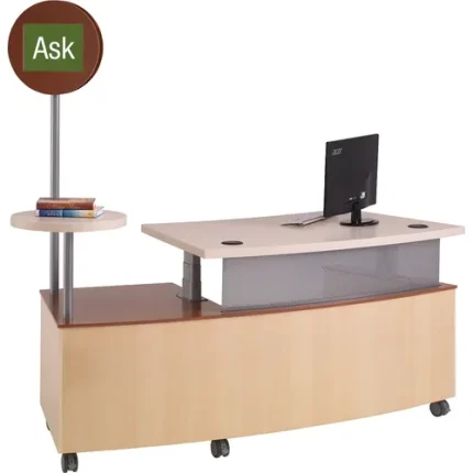 demco® technolink® mobile reference desks curved