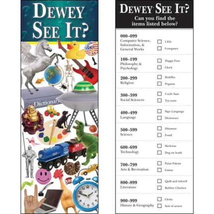 demco® upstart® dewey see it jumbo bookmarks