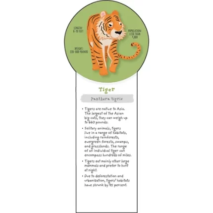 demco® upstart® endangered animals die cut bookmarks