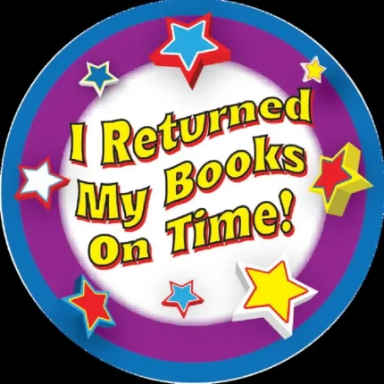 demco upstart i returned my books on time stickers