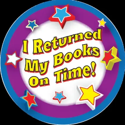 demco upstart i returned my books on time stickers