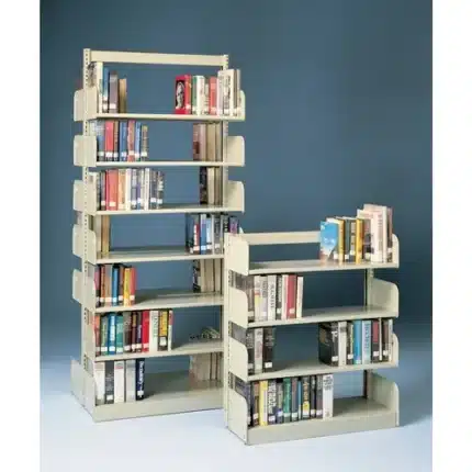 estey® single faced steel cantilever library shelving