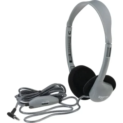 hamiltonbuhl personal stereo foam headphones with in line volume control and 180¬∞ angle with 3.5 mm trrs stereo plug