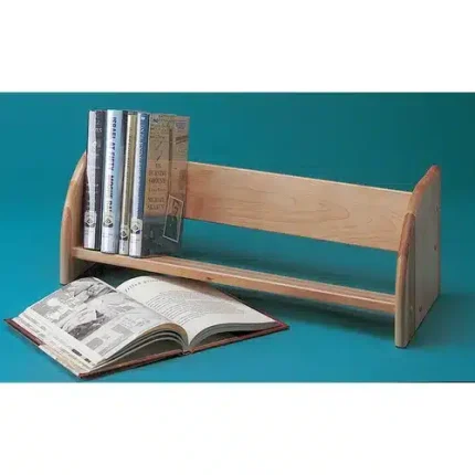 heavy duty wood tabletop book rack
