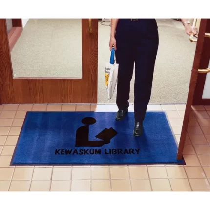 library logo interior custom imprinted floor mats