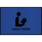 library logo interior custom imprinted floor mats