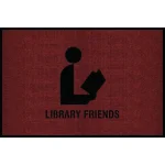 library logo interior custom imprinted floor mats