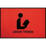 library logo interior custom imprinted floor mats