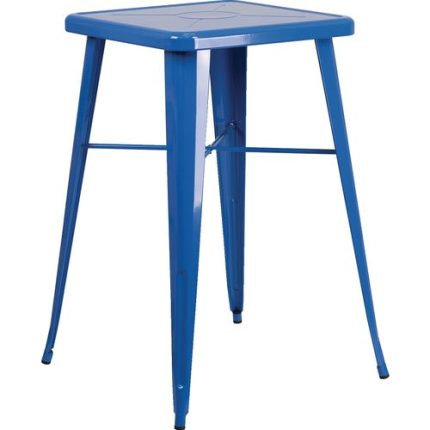 Metal Cafe Table Blue