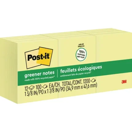 recycled post it® notes in yellow