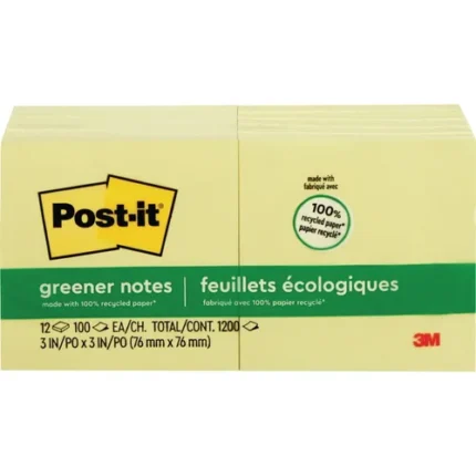 recycled post it® notes in yellow