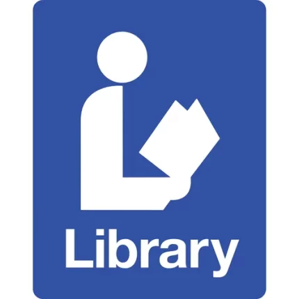 reflective outdoor library logo signs