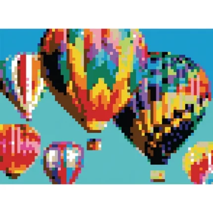 sticktogether® hot air balloon mosaic sticker puzzle poster