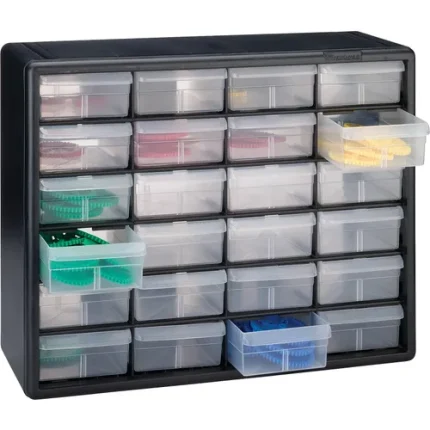 akro mils plastic 24 drawer storage cabinet