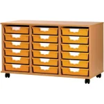 certwood wood storsystem mobile classroom storage units with trays