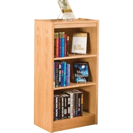 demco® americana® end of range wood bookcases with flat tops