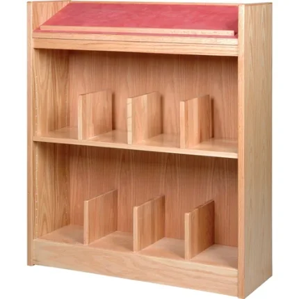 demco® americana® single faced wood picture book shelving