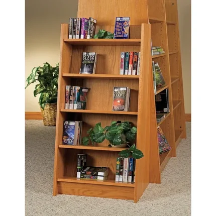 demco® liberation™ wood end of range flat shelving unit