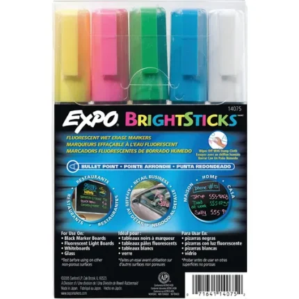 expo bright stick wet erase markers for black markerboard