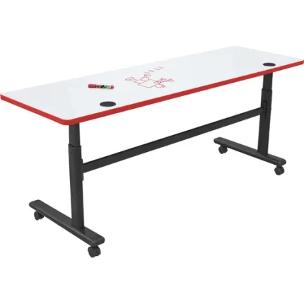 mooreco™ sit/stand dry erase flipper tables rectangle