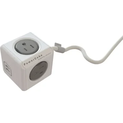 powercube™ original usb extended outlet adapter with 4 ac outlets and 2 usb 2.1a ports and a 5' or 10' extension cord