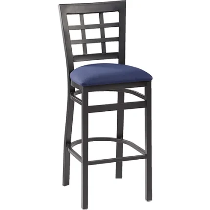 premier café height nine squares back stool vinyl and fabric seats