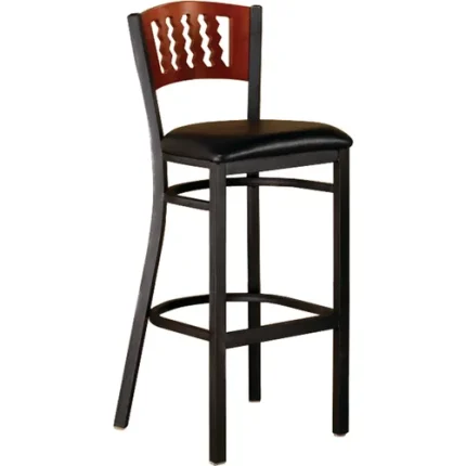 premier café wood back stool wood and vinyl seats