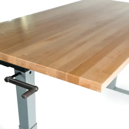 3branch height adjustable maker flex™ tables with butcher block tabletop