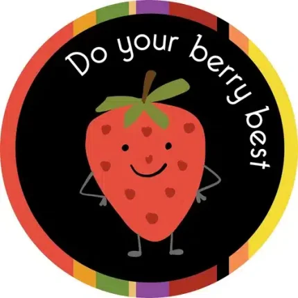 demco upstart friendly fruit strawberry scented stickers