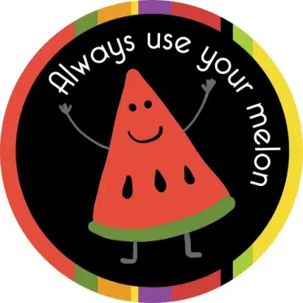 demco upstart friendly fruits watermelon scented stickers