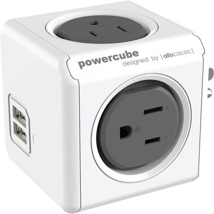 PowerCube™ Original USB Wall Adapter With 4 AC Outlets And 2 USB 2.1A Ports