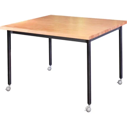 muzo versatilis mobile butcher block tables square