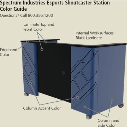 Spectrum Industries Esports Shoutcaster Station,Esports Shoutcaster Station,spectrum esports shoutcaster station,Esports Station,esports gaming station,Spectrum Industries,spectrum industries inc