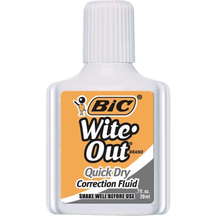 Bic Wite-Out Quick Dry Fluid,bic wite-out quick dry correction fluid 20 ml,bic wite-out quick dry correction fluid,bic wite out quick dry correction fluid sds,bic wite-out quick dry buff correction fluid,is bic wite out water based,how to thin bic wite out correction fluid