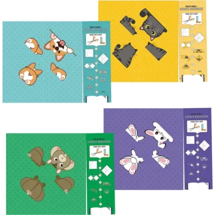 demco® upstart® origami playful pets bookmarks