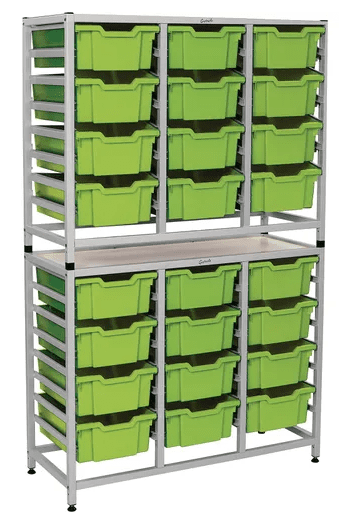 Gratnells® Dynamis Storage Unit With 24 Deep Trays lime