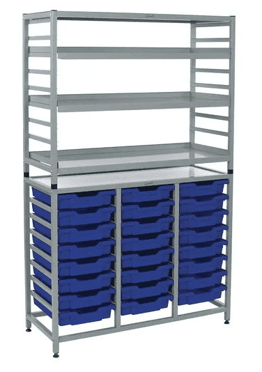 Gratnells® Dynamis Storage Unit With 24 Shallow Trays Navy