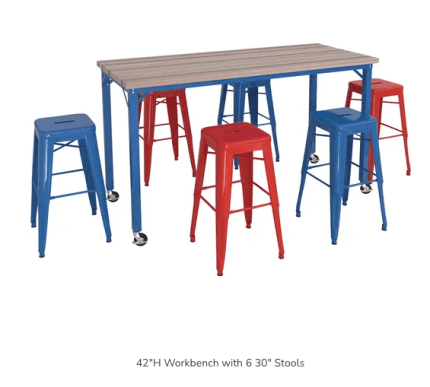 cef brainstorm workbench & stool sets