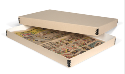 gaylord archival® tan barrier board newspaper box