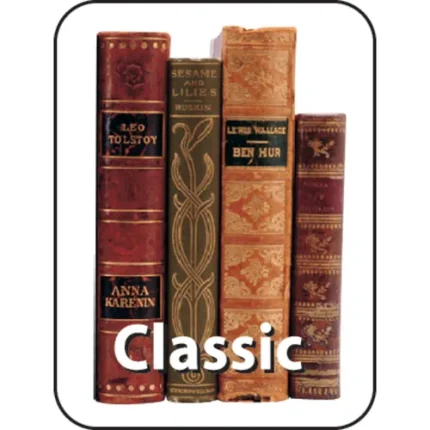 demco® paper preprinted classification spine labels classic ready to ship