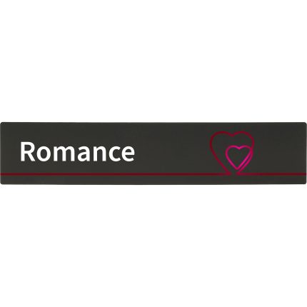 demco® bookshelf sign romance with graphics